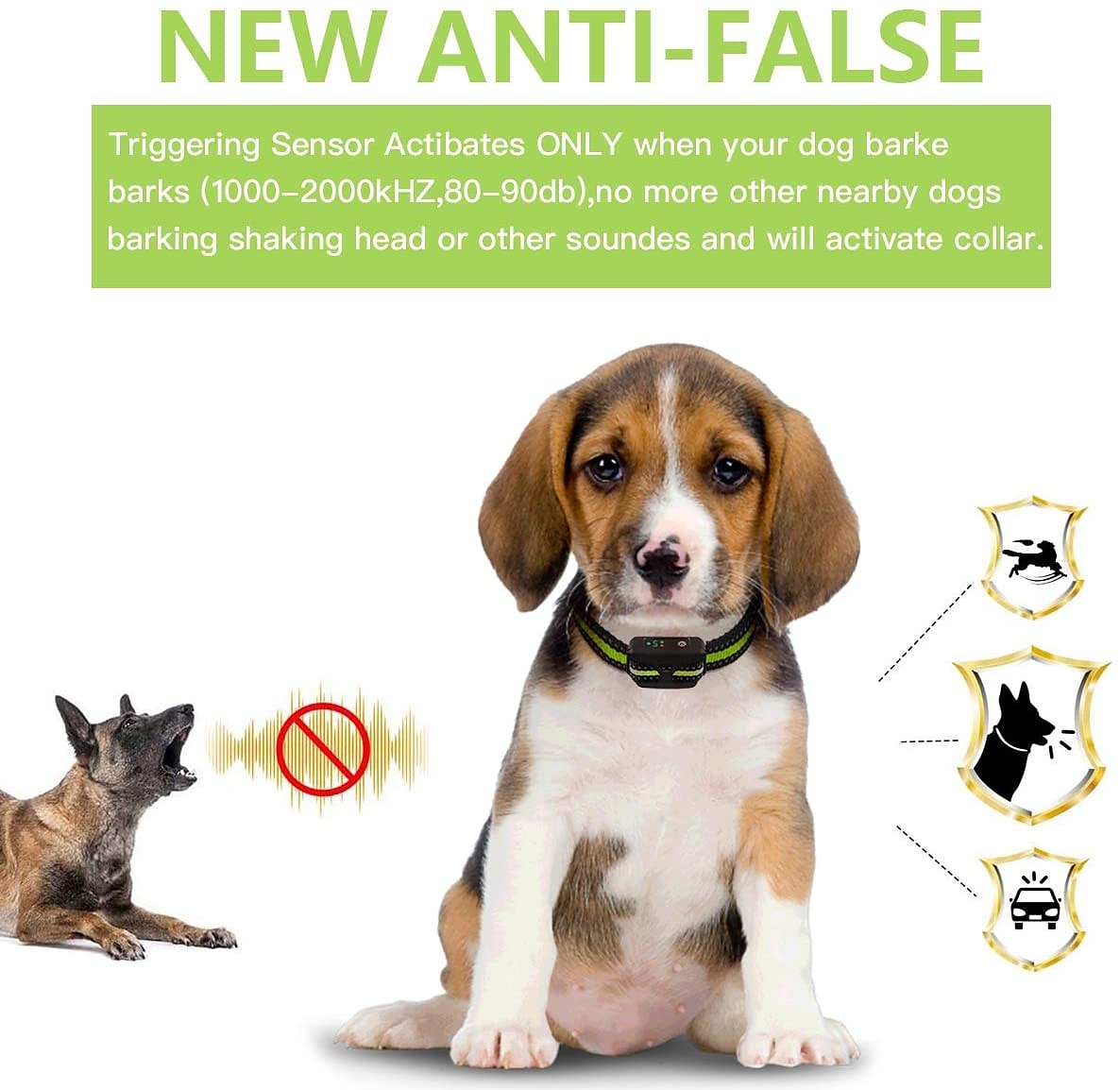 Anti-Bark Collar for Dogs|Rechargeable Anti-Bark Shock Collar (New 2025)