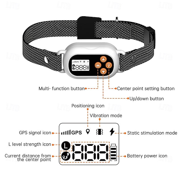 Dog Wireless Fence Portable Lightweight Durable Plastic Black 1 PC