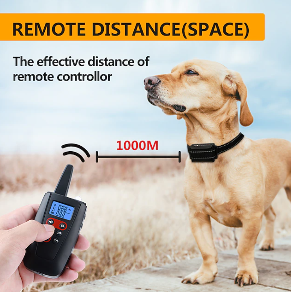Non-Vibrating Dog Training Collar 3300 Foot Range Beeping Vibrating Pet Trainer