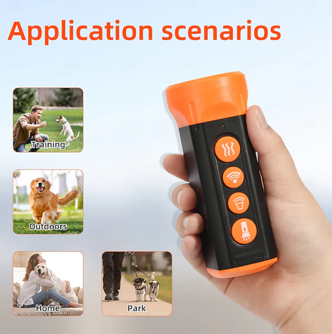 Ultrasonic Dog Bark Control Device SU40 High-Power Dog Repellent with LED light