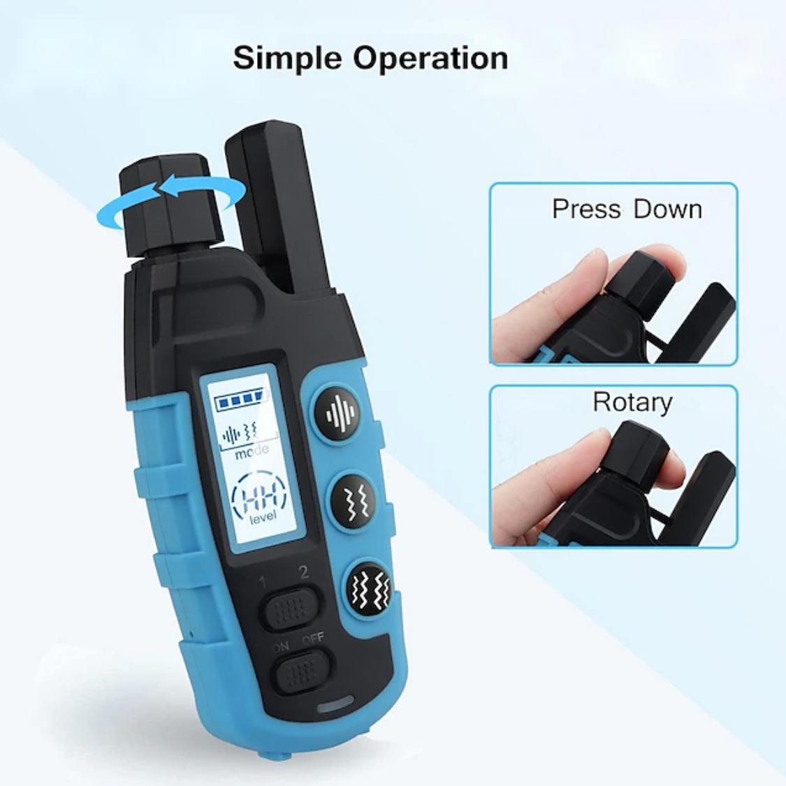 3300Ft Remote No Shock Pet Dog Training Collar Rechargeable IPX7 Waterproof E Collar Beep Vibration Human Dog Trainer