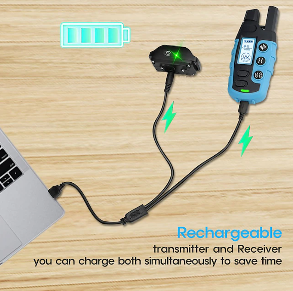 3300Ft Remote No Shock Pet Dog Training Collar Rechargeable IPX7 Waterproof E Collar Beep Vibration Human Dog Trainer