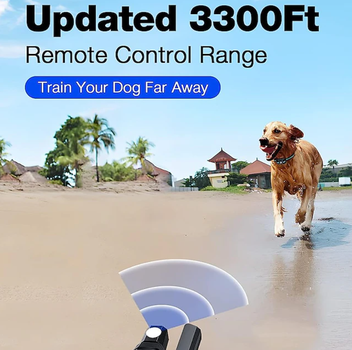 3300Ft Remote No Shock Pet Dog Training Collar Rechargeable IPX7 Waterproof E Collar Beep Vibration Human Dog Trainer